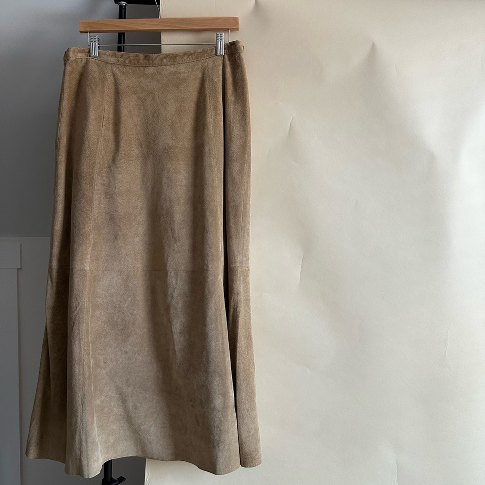 Vintage Leather Midi/Maxi Skirt (Sized 31.5" Waist)